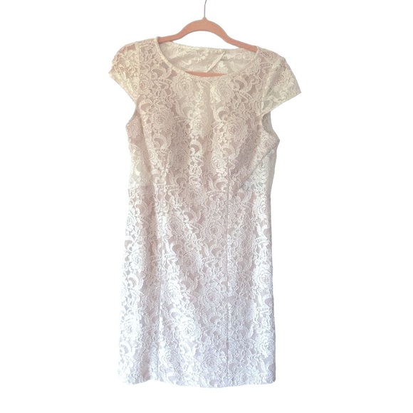 Hailey Logan white lace dress open back  size 9/10 cottagecore y2k - Picture 2 of 8